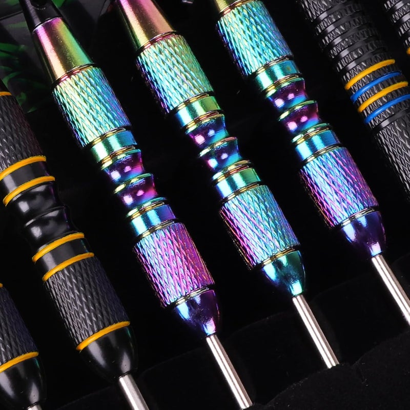 Turnart Darts Metal Tip Set - Steel Tip Darts Darts Set Professional Metal Darts 12 pcs 22/24 Grams Pro Dart Set with Stylish Case Aluminum Shafts Extra 9 Flights - Image 2